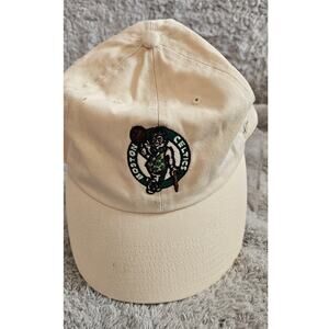 47 Brand NBA Boston Celtics Hat Clean Up Relaxed Cotton Twill Cream One Size Cap